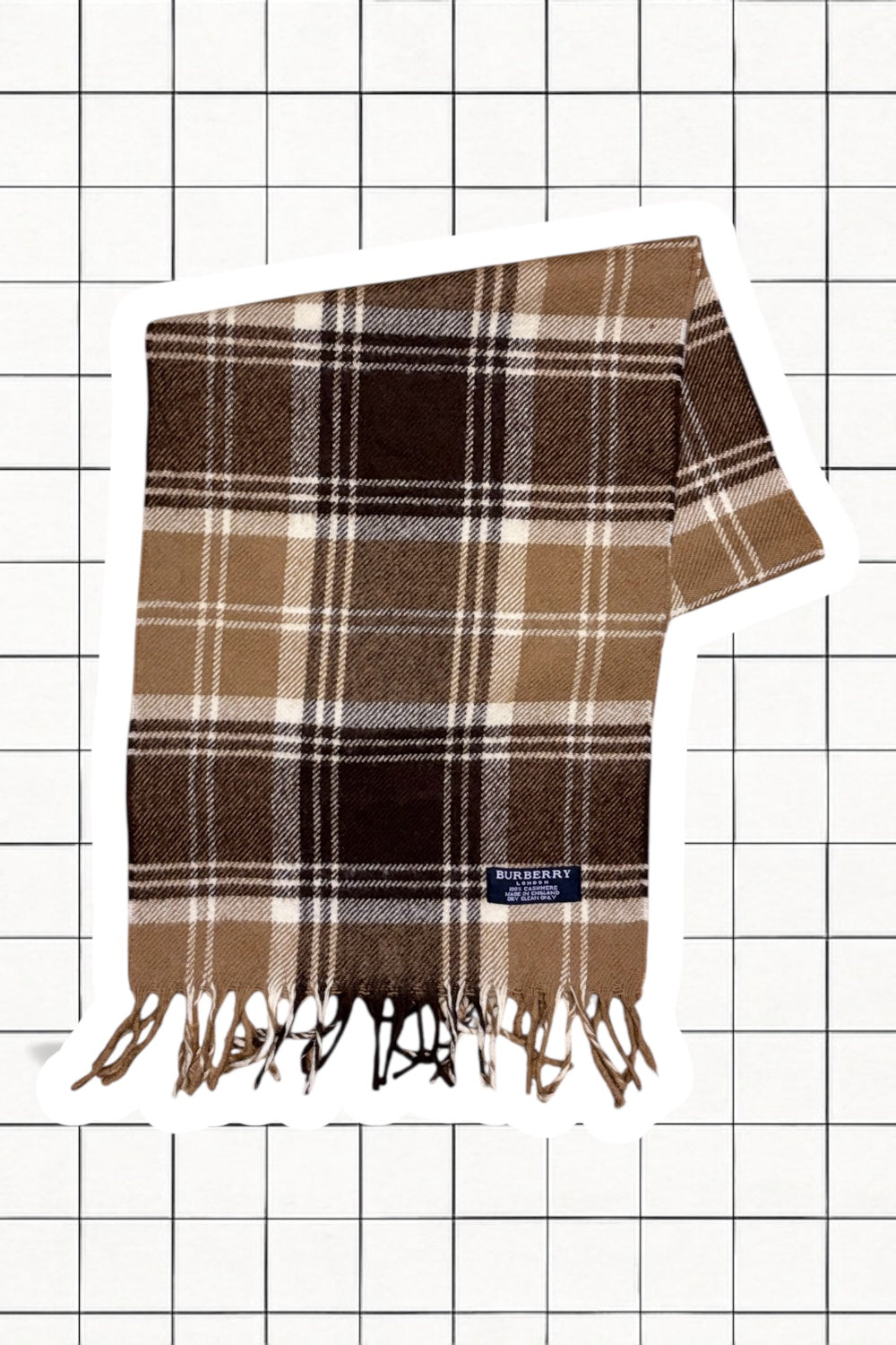 Brown vintage Burberry scarf