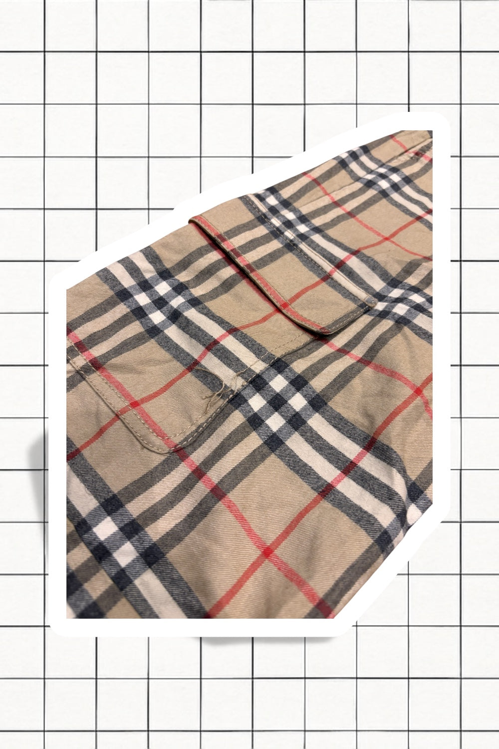 Vintage 2000s Wool Burberry Tan Nova Check Capri