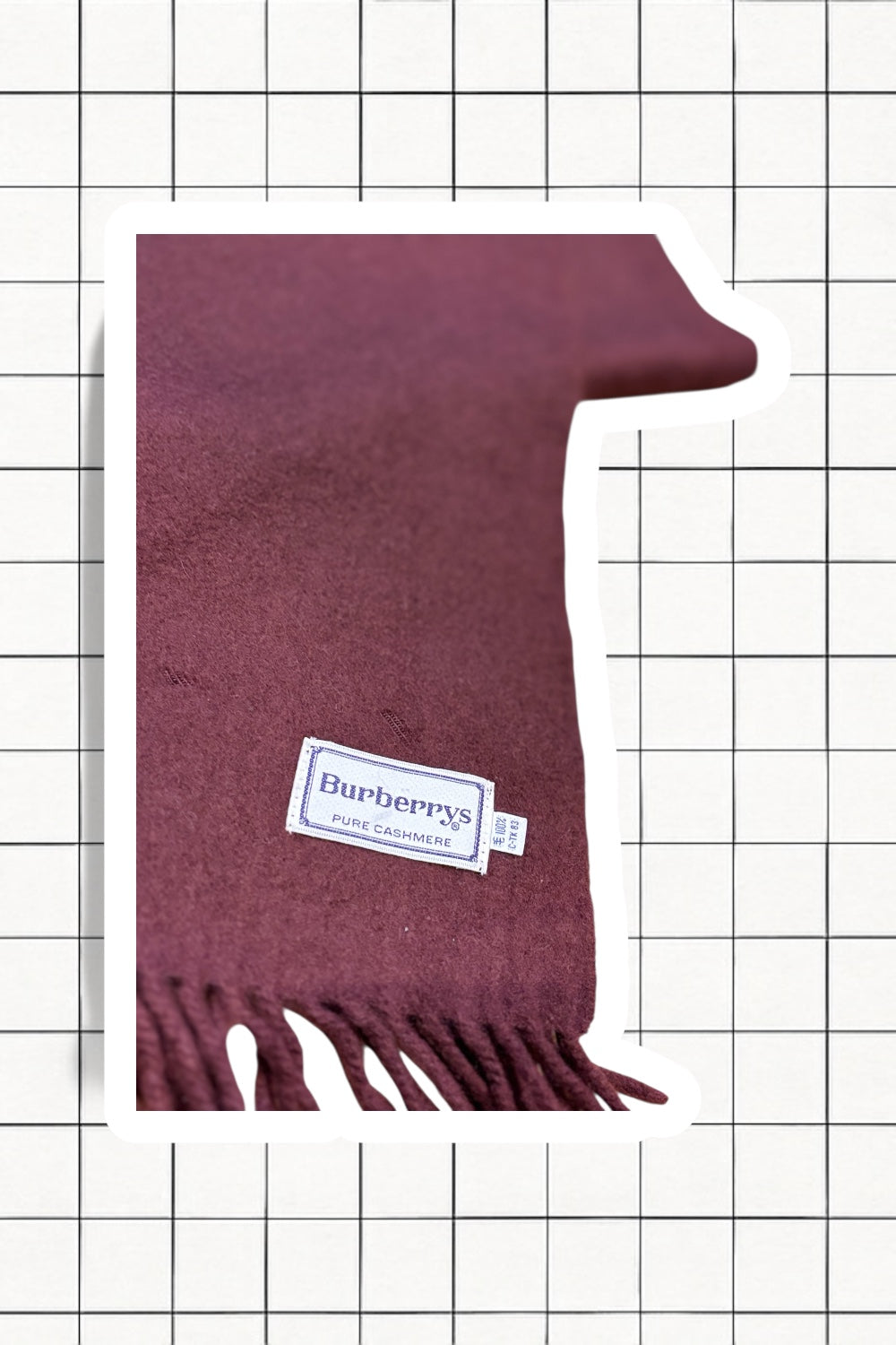 Burgundy Vintage Burberry Scarf
