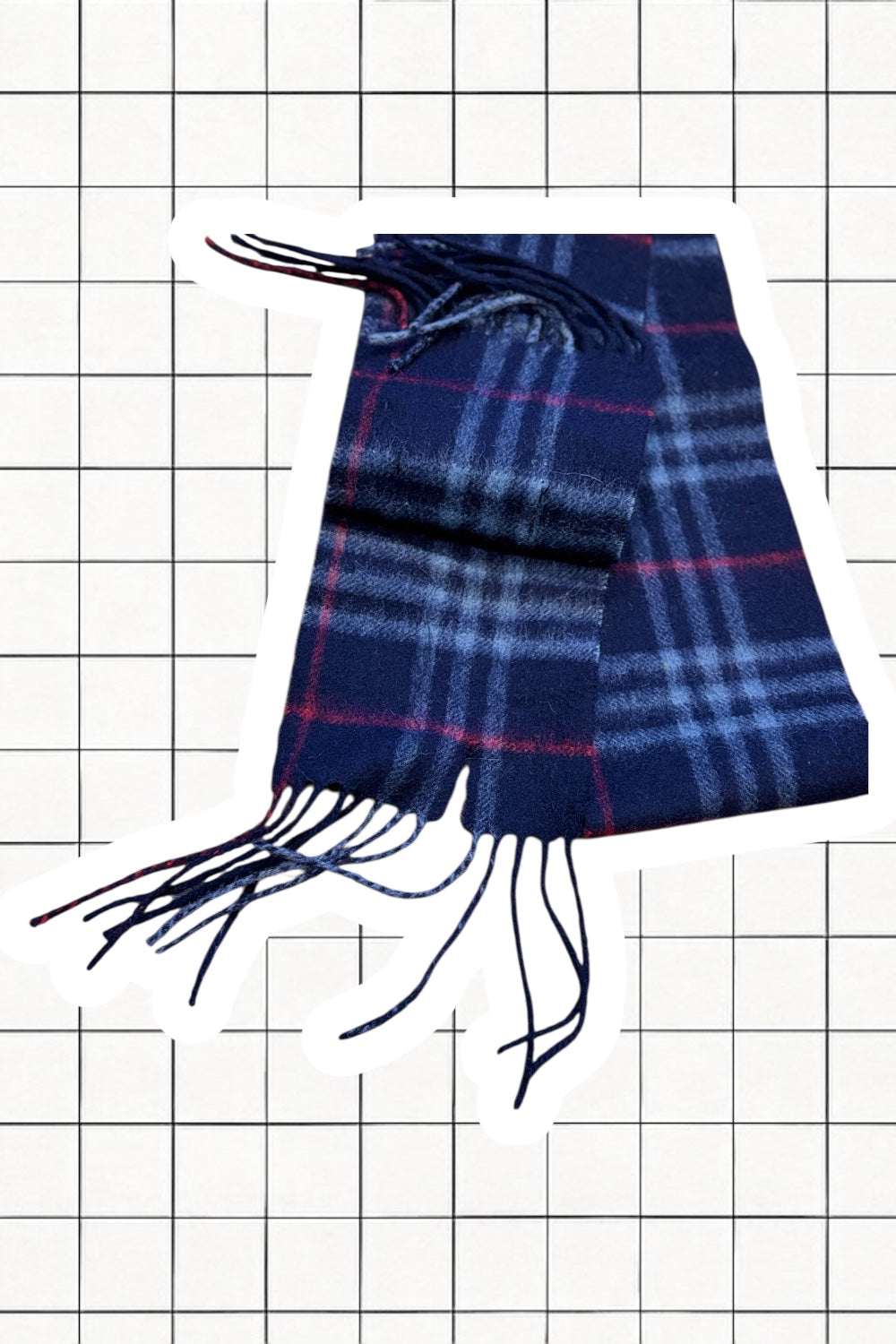 Blue White and Red Burberry scarf