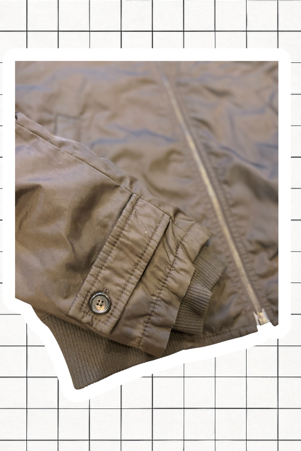 AW07 Prada Brown Nylon Flight Bomber Jacket