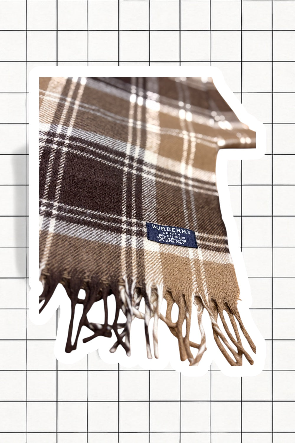 Brown vintage Burberry scarf
