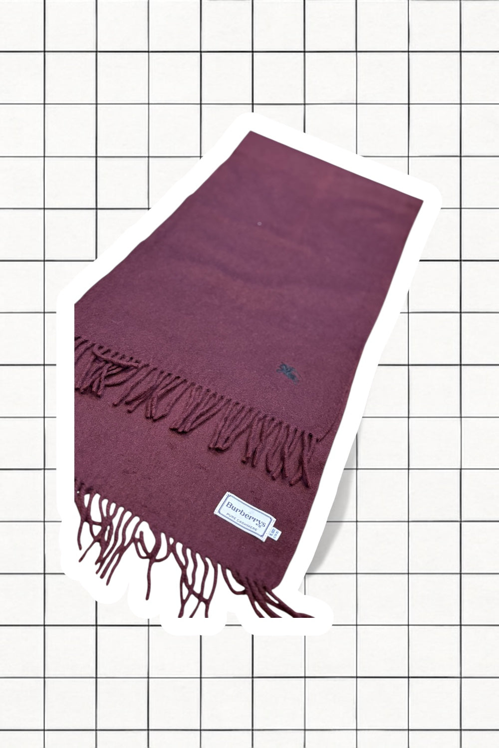 Burgundy Vintage Burberry Scarf