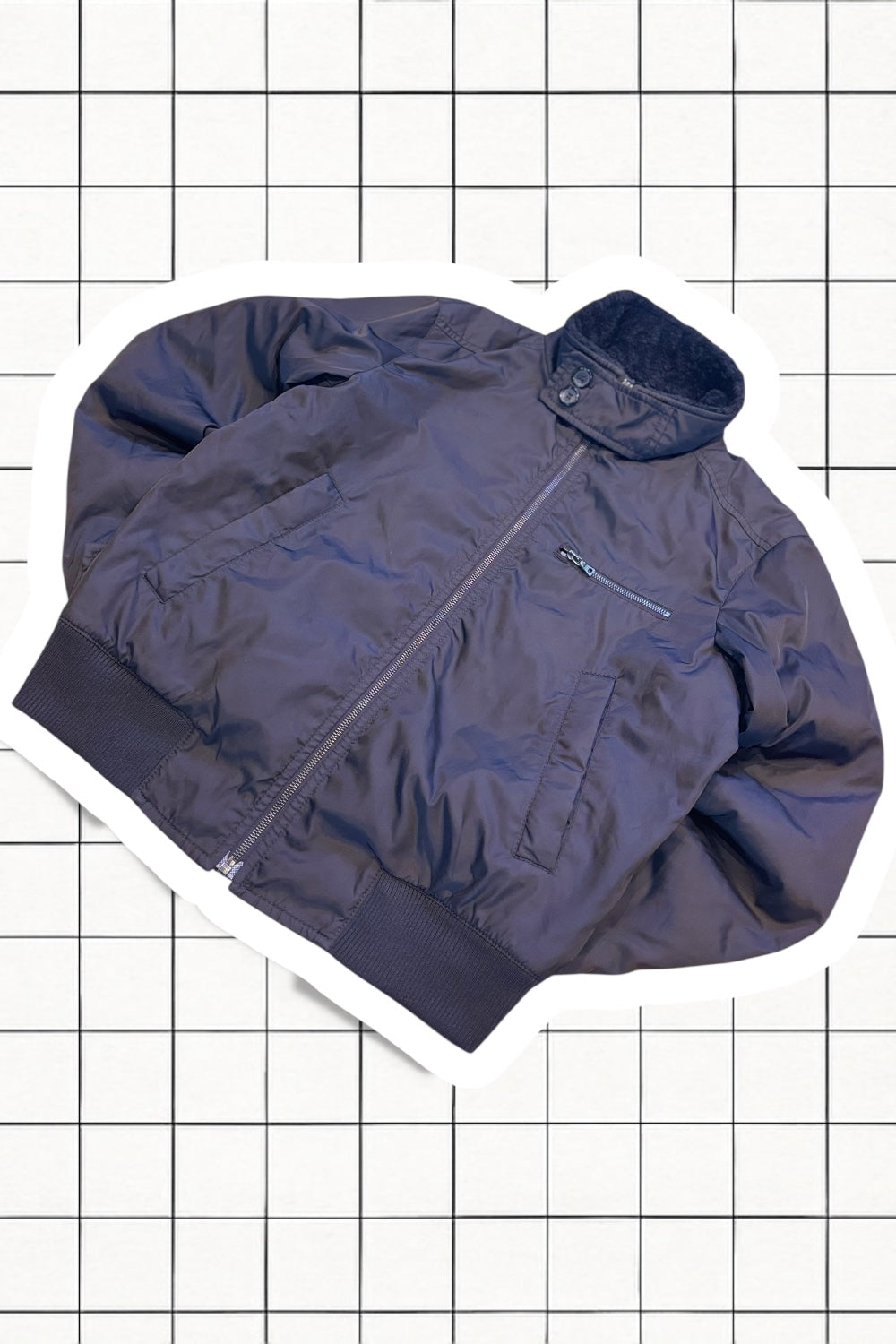 AW07 Prada Brown Nylon Flight Bomber Jacket