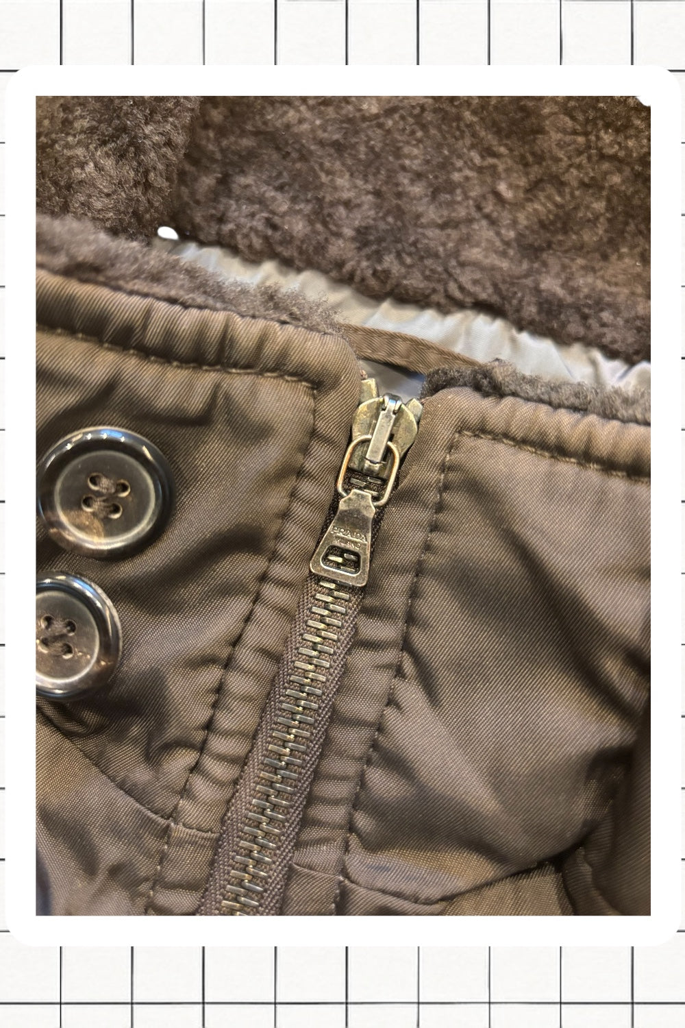 AW07 Prada Brown Nylon Flight Bomber Jacket