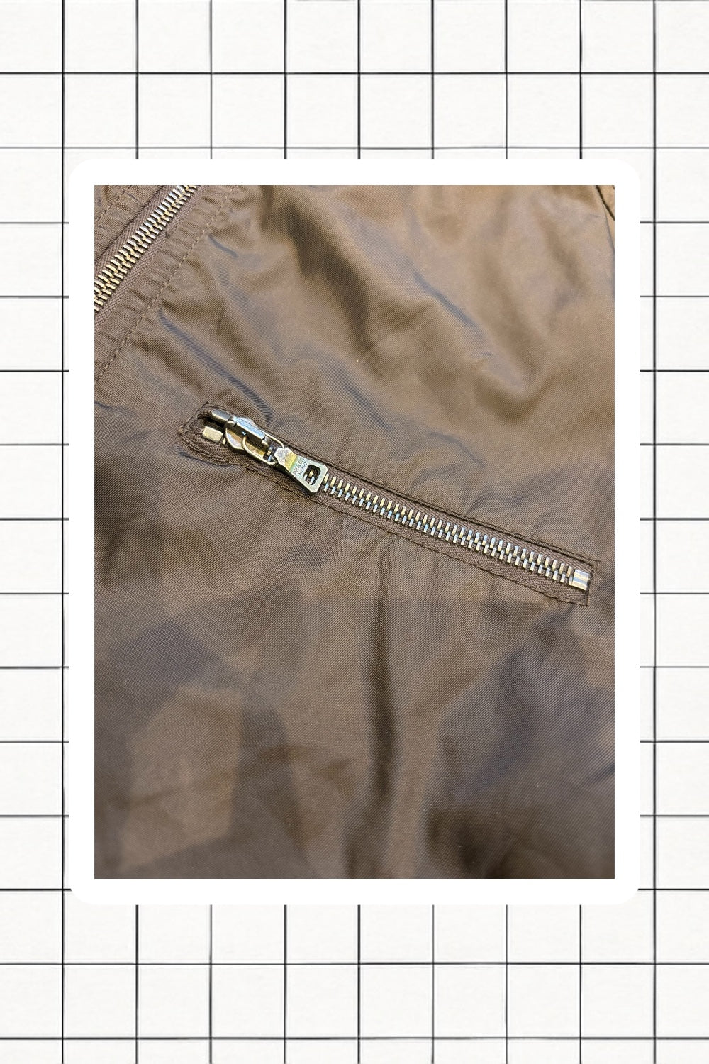 AW07 Prada Brown Nylon Flight Bomber Jacket