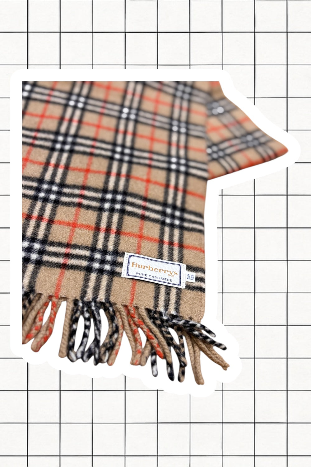 Tan Nova Check vintage Burberry scarf