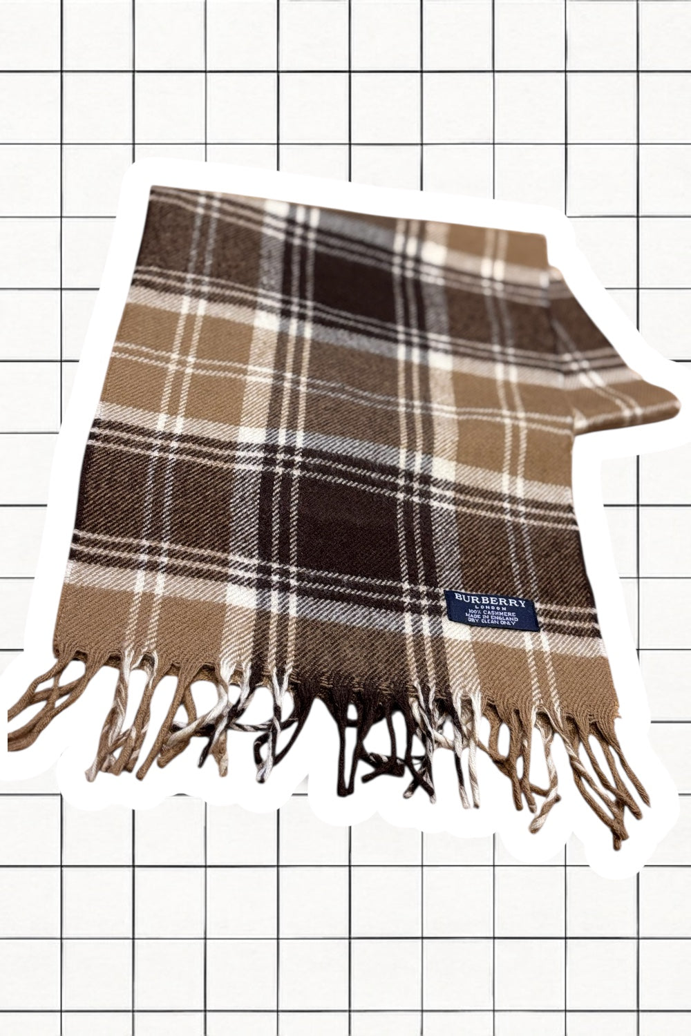Brown vintage Burberry scarf