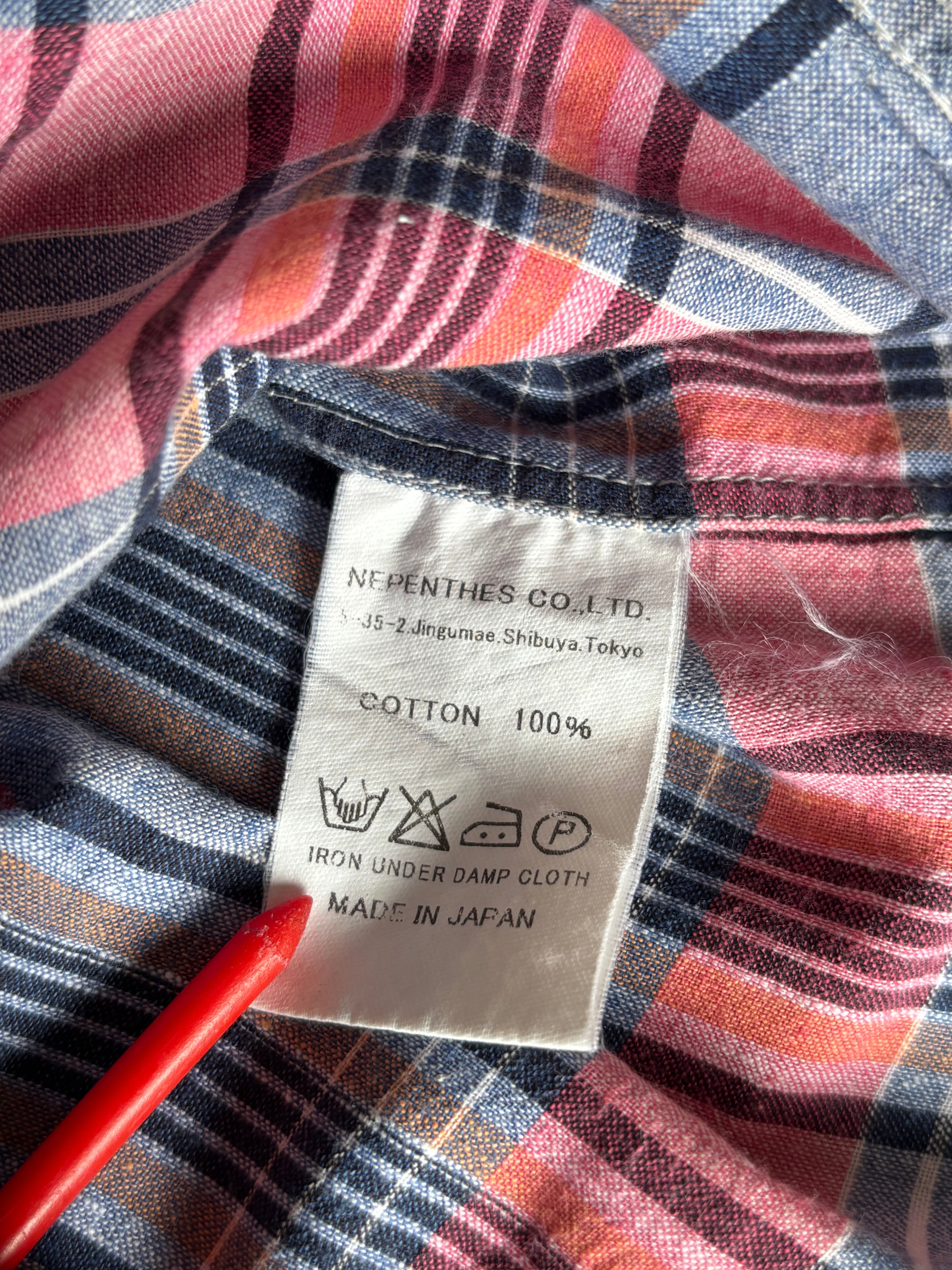 Vintage 00’s Needles Japan Check Work Shirt