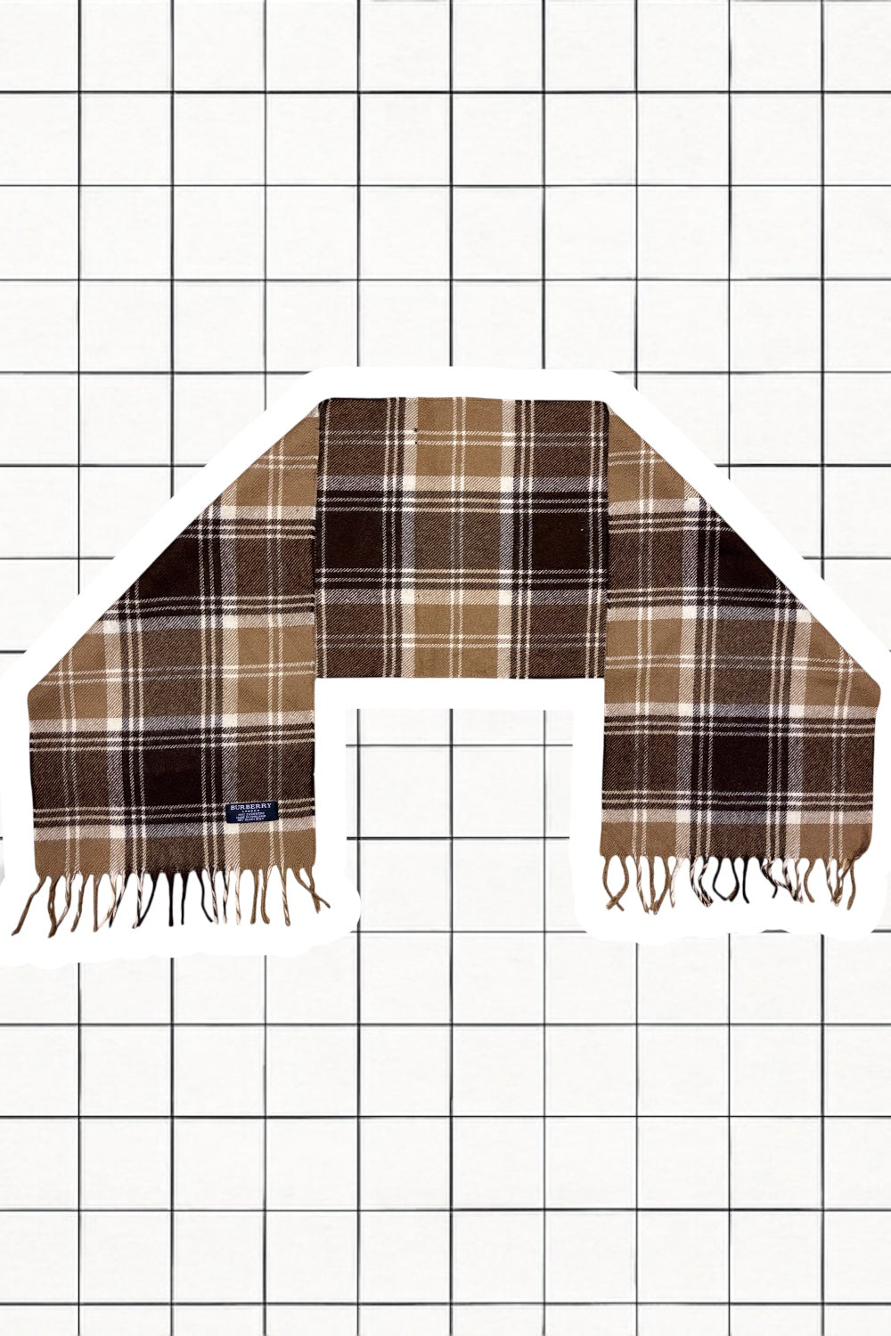 Brown vintage Burberry scarf