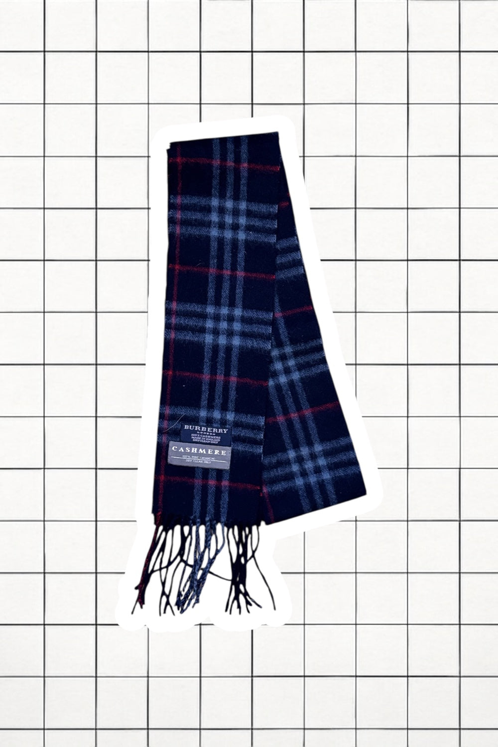 Blue White and Red Burberry scarf