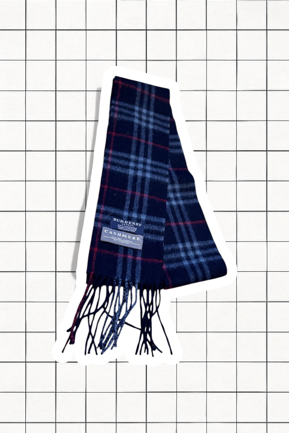 Blue White and Red Burberry scarf